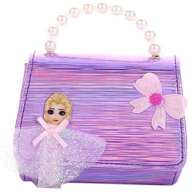 حقيبة يد صغيرة بتصميم دمية الأطفال أرجواني