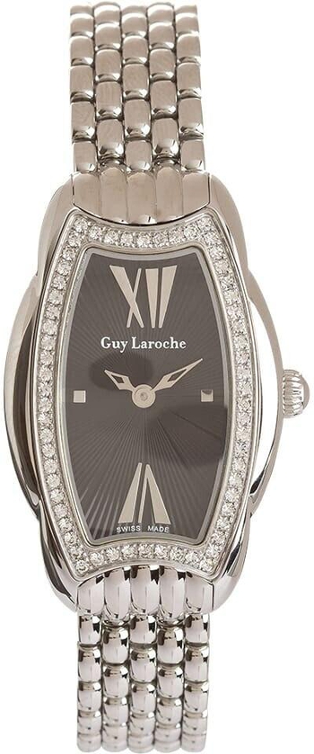Guy Laroche Swiss Made Women&#39;s Black Dial Stainless Steel Band Watch - GL.A6224A.02