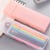 1Piece Transparent Plastic Stationery Box Frosted Simple Pencil Case