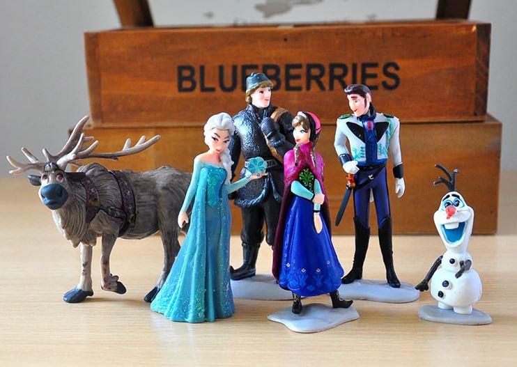 Lsthometrading 6pcs/lot Disney Frozen Anna Elsa Princess Hans Kristoff Sven Olaf Anime Figure Toys