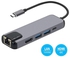 Generic 5 In 1 Type-C Expansion Hub USB C To HDMI+LAN+TYPE C+ 2*USB 3.0 Adapter