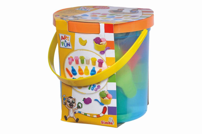Simba Art &amp; Fun Dough Set Fruit Bucket Multicolour