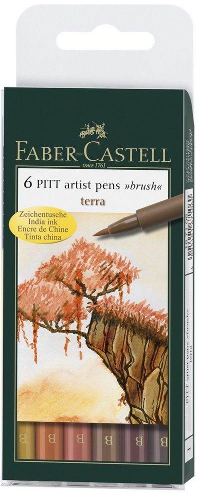 India ink PITT artist pen B box of 6 'terra'