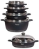 Dessini Dessini Non-Stick Cooking Pots Cookware set - 10pcs Dessini Die cast Set.