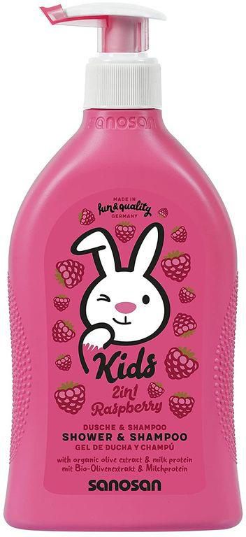 Sanosan 2 In 1 Kids Raspberry Shower & Shampoo 400 Ml