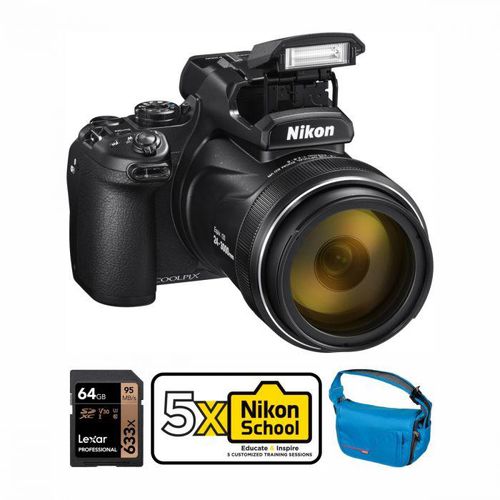 Nikon Coolpix P1000 Camera with 64GB Memory card And Case