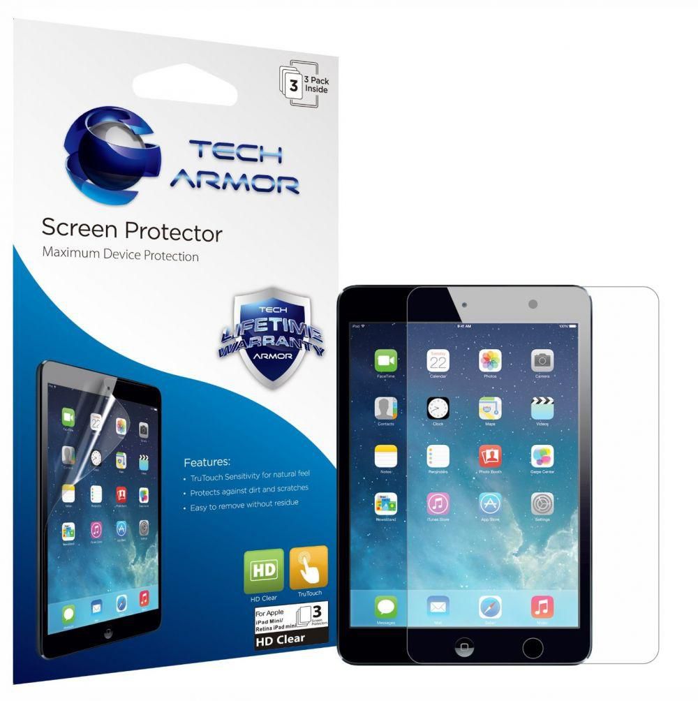 لاصق حماية شاشة أبل آي باد ميني الجيل الأول والثاني Apple iPad Mini with Retina Display and first generation Premium High Definition ‫(HD) Clear Screen Protector - 3 PACK