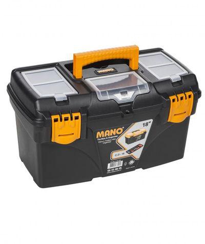 Mano Classic Toolbox With Organizer - 43.2cm - Black