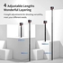 eWINNER Extendable at 4 Lengths Carbon Fiber Lightweight Pole Monopod 116cm/47in Ultra Light Selfie Stick