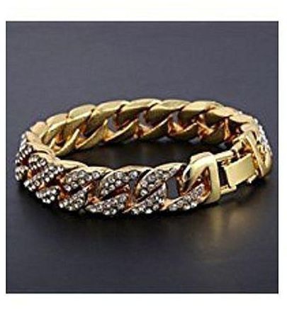 Gold ICED OUT Bracelet - For MEN