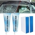 Car Glass Oil Film Cleaner, Azonee 2Pcs Glass Film Removal Cream, Car Windshield Oil Film Cleaner, Glass Stripper Water Spot Remover, Glass Oil Film Remover with Sponge for Car & Home Bathroom Glass