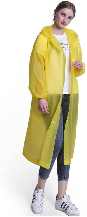 Unisex EVA Rain Jacket With Hood Yellow