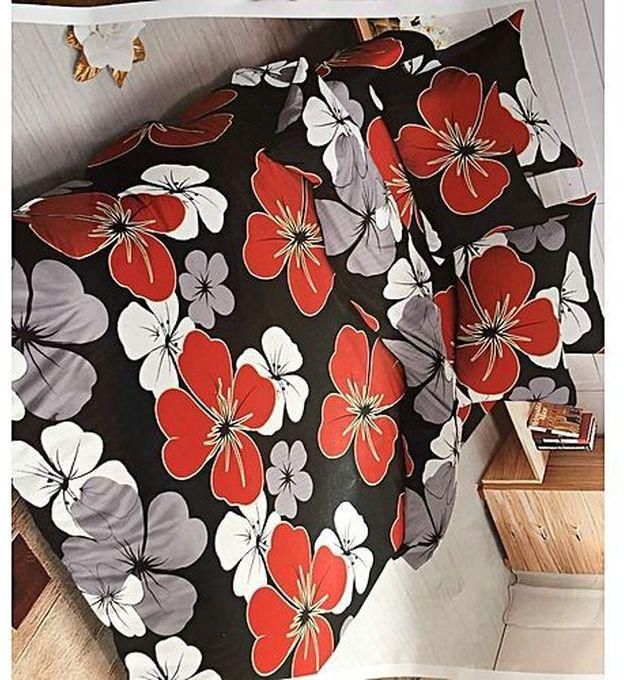-Unique Flowered Duvet,Bedsheet+ Pillowcases+D-Bag