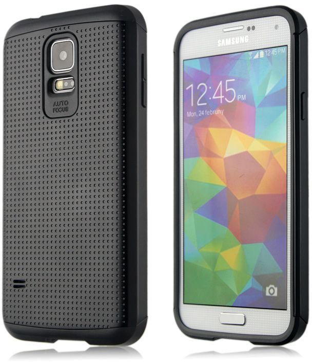 كفر حماية ضد الصدمات جالكسي اس 5, اسود Galaxy S5 i9600 Case