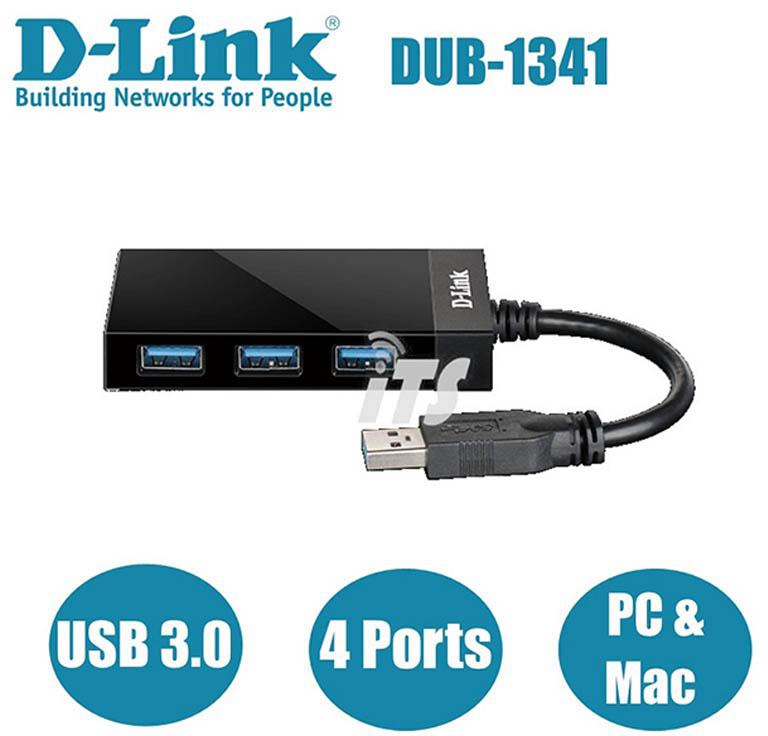 D-Link 4 Ports Super Speed 3.0 USB Hub (DUB-1341)