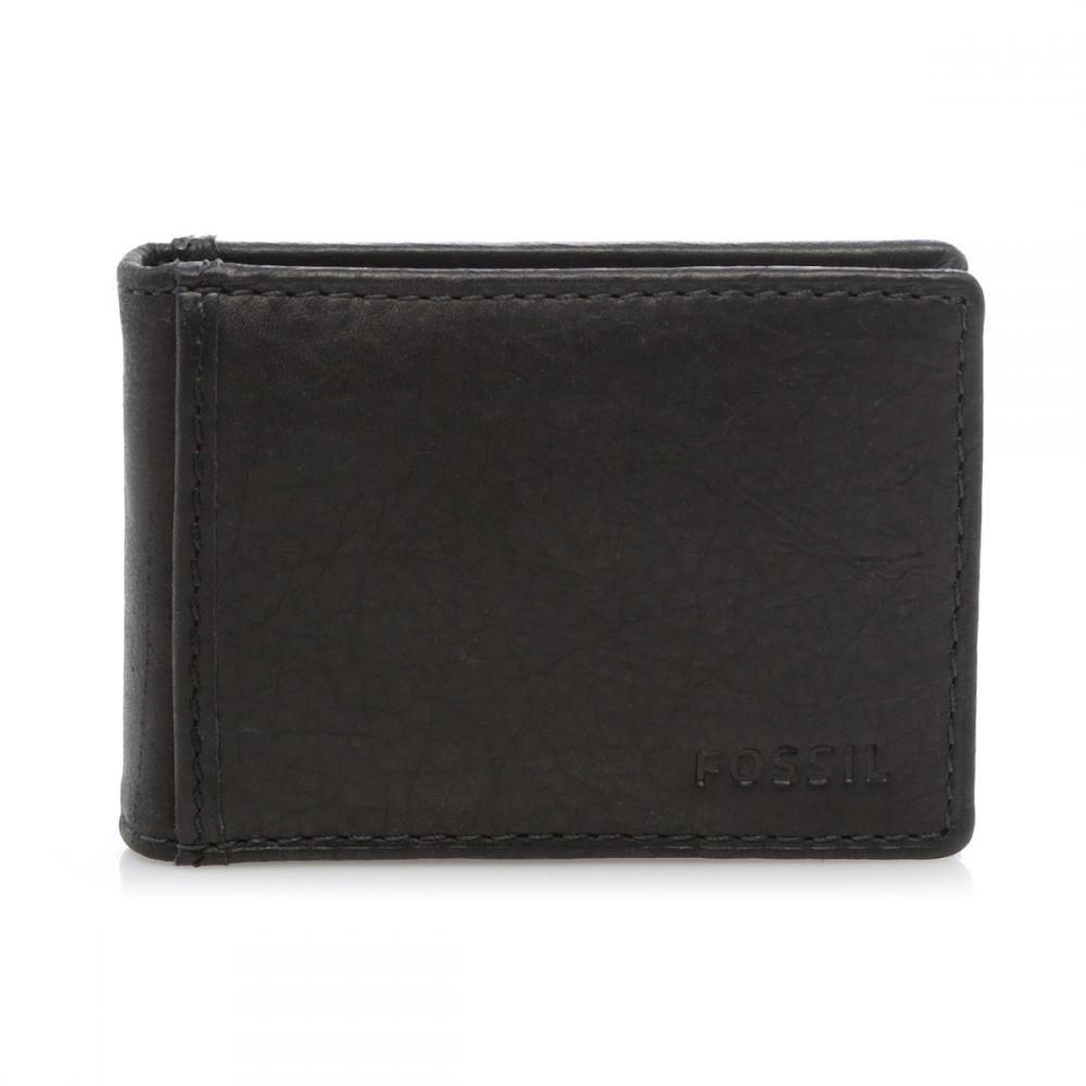 Fossil ML3438001 Ingram Money Clip Bi-fold Wallet for Men - Leather, Black