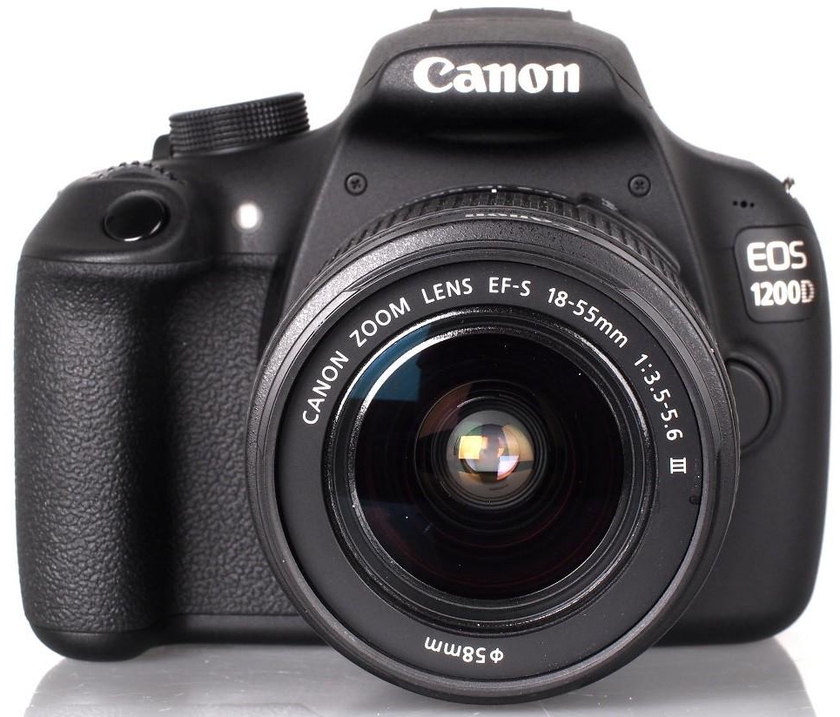 Canon EOS 1200D 18MP DSLR Camera, Black - 18-55mm III Lens Kit