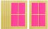 Rectangle Stickers, 6 Sheets, 67x38 mm - Fuchsia