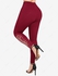 Plus Size Pockets Lace Trim Braided Leggings - L | Us 12