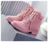 Flat Pink Ankle Boots For Ladies