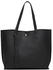 Women's Soft Faux Leather Totes Shoulder Bag Big Capacity Tassel Handbag Black