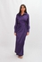 Ricci Long Purpel Satin Dress For Woman