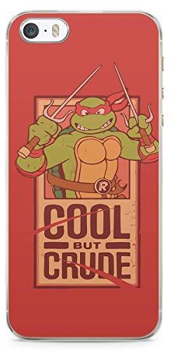 Crude Cool iPhone 5 and 5S Case TMNT Transparent Edge Phone Case Red Vintage Ninja iPhone 5 and 5S Cover