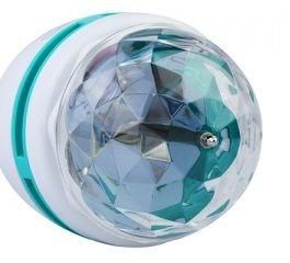 Full Color LED Crystal Voice-activated Rotating Stage Light DJ Lamp Light Bulb Stage Lighting