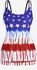 Plus Size Patriotic American Flag Padded Boyleg Blouson Tankini Swimsuit - 2x | Us 18-20