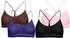 Silvy Set of 4 Sports Bras for Women - Multicolor, Small