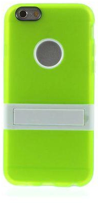 Generic PC & TPU Hybrid Case With Kickstand For iPhone 6 - Green