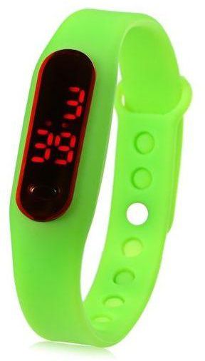 Generic Sport Men And Women Digital LED Watch Luminous Display Calendar Silicone Band Wristwatch (Green)