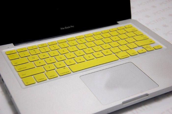 غطاء لوحة مفاتيح سيليكون لأبل ماك بوك برو 13.3, 15.4 إنش ‫(أصفر)