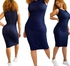 Fashion Stylish Mock Neck Ribbed Bodycon Dress(Hips 36-44inches Fit)