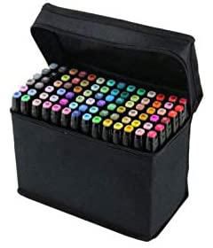 Scienish Touch5 Graphic Design Art Twin Tips Marker Pens 80 Colors Kit Black W060027