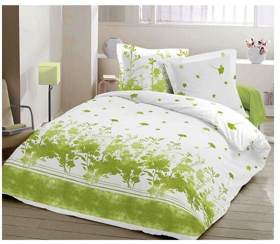Comfort Natura Yin Printed Fitted Bed Sheet - Green