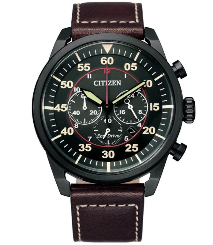 Citizen Eco-Drive Watch for Men Leather 45 mm CA4218-14E