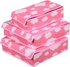 3 Pieces Set Underwear Drawer Cabinet Chief Organizer Storage Box (pink)