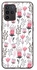 OKTEQ TPU Protection and Hybrid Rigid Clear Back Cover Case Small Prink Roses for Oppo A94 4G / F19 Pro / Reno5 Lite