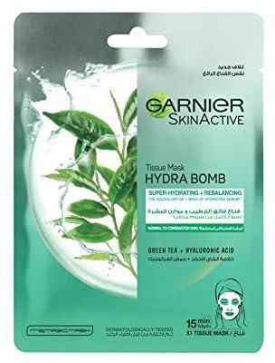 Garnier Skinactive Green Tea Hydrating Face Tissue Mask For Normal To Oily Skin 28G
