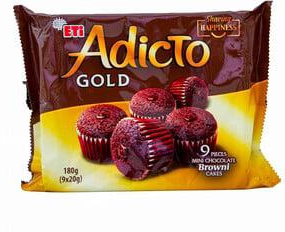 ETI Adicto Gold Browni Cakes 180 g