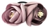 ربطة شعر مطاطية بنمط زخرفة زهور بلون أرجواني/ رمادي الأرجواني / الرمادي