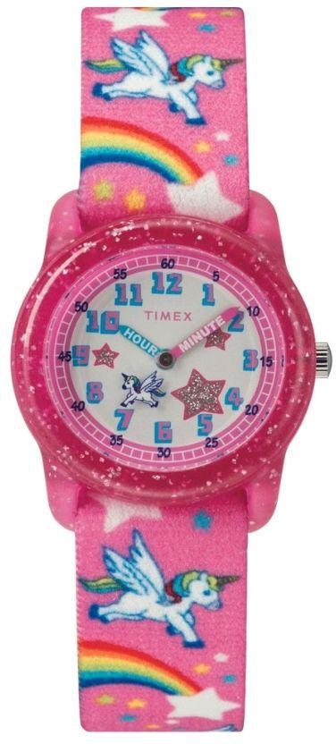 Timex T7C255 Girls Time Machines Analog Elastic Fabric Strap Watch