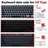 Coosybo 13" Air Skin, US Type Korean Silicone Keyboard Cover For 2008-2015 Macbook 13.3" 15" Pro Reitna/Imac G6, Black