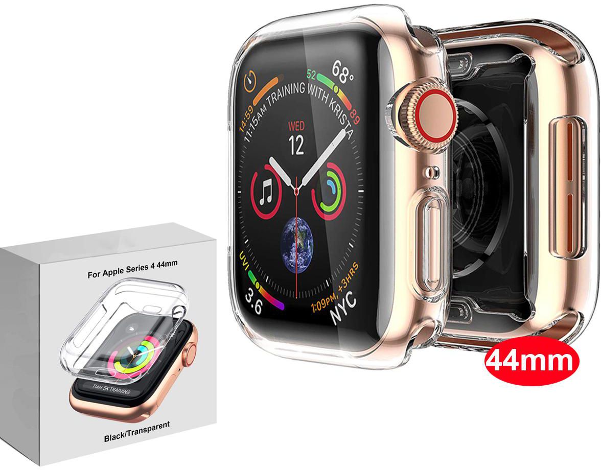 TPU Case Screen Protector 44mm All Around Protective High Definition Clear Cover For Apple Watch Series 4