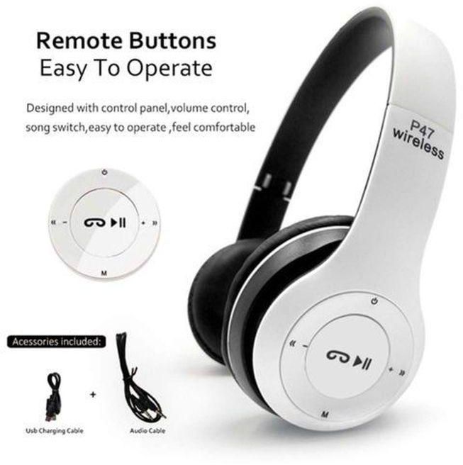 P47 Bluetooth Headphone Music Headset With FM Radio
