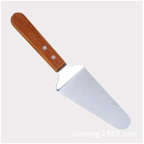 Wooden Handle, Stainless Steel Blade, Smooth Ice or Pizza Cutter