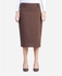 Esla Plain Chanel Skirt - Brown
