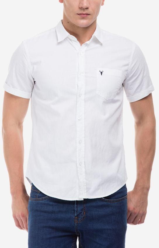 Ravin Oxford Shirt - Embroidered Logo-White