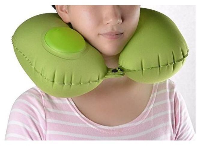 Travel Air Neck Pillow - Lime Green